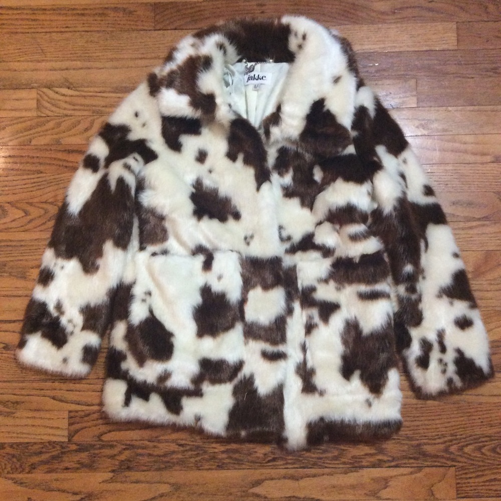 Jakke Faux Fur Cow Tammy Coat